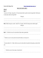 Bài tập toán lớp 1 mới nhất 