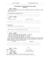 Đề thi học sinh giỏi môn toán lớp 2 có đáp án 