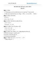 Đề kiểm tra giữa kì 1 toán 6 