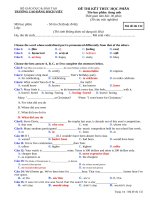 bài kiểm tra tiếng anh 11 học kì 2 20172018