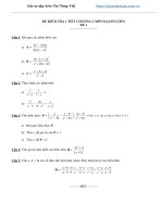 Đề kiểm tra 1 tiết chương 2 môn đại số lớp 8 