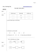 Tài liệu toán lớp 1 mới nhất 