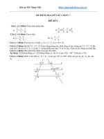 Đề kiểm tra giữa kì 1 môn toán lớp 7 