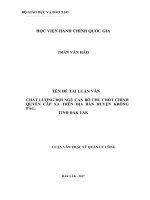 chất lượng đội ngũ cán bộ chủ chốt chính quyền cấp xã trên địa bàn huyện krông pắc, tỉnh đắk lắk 