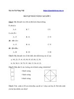 Bài tập toán nâng cao lớp 1 