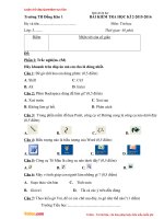 de thi hoc ki 2 mon tin hoc lop 3 truong TH dong kho1 nam 2015 2016 