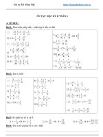 Ôn tập học kì 2 toán lớp 6 