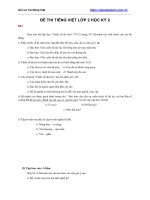 Đề thi tiếng việt lớp 2 học kỳ 2 