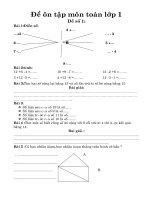 Ôn tập hè toán lớp 1 lên lớp 2 