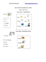 Đề cương ôn tập tiếng anh lớp 2 học kì 1 