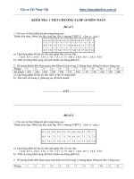 Đề kiểm tra 1 tiết chương 5 lớp 10 môn toán 