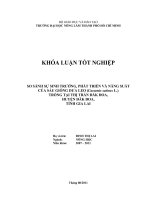 SO SÁNH SỰ SINH TRƯỞNG, PHÁT TRIỂN VÀ NĂNG SUẤT CỦA SÁU GIỐNG DƯA LEO (Cucumis sativus L.)  TRỒNG TẠI THỊ TRẤN ĐĂK ĐOA, HUYỆN ĐĂK ĐOA,  TỈNH GIA LAI 