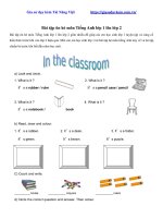 Đề cương ôn tập hè tiếng anh lớp 1 lên lớ 2 