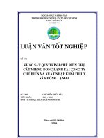 KHAÛO SAÙT QUY TRÌNH CHEÁ BIEÁN GHEÏ CAÉT MIEÁNG ÑOÂNG LAÏNH TAÏI COÂNG TY CHEÁ BIEÁN VAØ XUAÁT NHAÄP KHAÅU THUÛY SAÛN ÑOÂNG LAÏNH 5