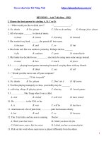 Đề cương ôn tập tiếng anh lớp 7 mới nhất 