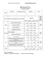 Đề kiểm tra tiếng anh lớp 4 học kỳ 2 