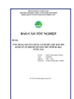 ỨNG DỤNG GIS XÂY DỰNG CƠ SỞ DỮ LIỆU BẢN ĐỒ   KINH TẾ XÃ HỘI HUYỆN ĐẤT ĐỎ TỈNH BÀ RỊA VŨNG TÀU 
