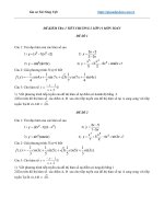Đề kiểm tra 1 tiết chương 5 lớp 11 môn toán 