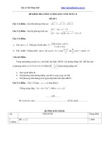 Đề kiểm tra chất lượng đầu năm môn toán lớp 11 