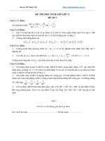 Đề thi học sinh giỏi môn toán lớp 11 có đáp án 