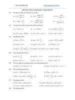 Bài tập đại số và giải tích nâng cao môn toán lớp 11 