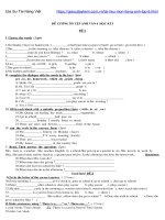 Đề cương ôn tập tiếng anh lớp 6 học kì 1 