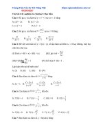 Đề trắc nghiệm môn toán trung học phổ thông 