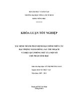 XÁC ĐỊNH THÀNH PHẦN BỆNH HẠI CHÍNH TRÊN CÂY ĐẬU PHỘNG NGOÀI ĐỒNG, SAU THU HOẠCH   VÀ HIỆU QUẢ PHÒNG TRỪ CỦA MỘT SỐ  CHẾ PHẨM SINH HỌC 