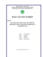 QUY HOẠCH SỬ DỤNG ĐẤT ĐAI THỜI KỲ  20102020 XÃ PHÚ VINH, HUYỆN ĐỊNH QUÁN,   TỈNH ĐỒNG NAI 