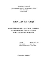 ĐÁNH GIÁ HIỆU LỰC TRỪ CỎ CỦA THUỐC BAS 670H 01H (336 SC) TRÊN RUỘNG BẮP VỤ XUÂN 2011 TẠI   HƯNG THỊNH, TRẢNG BOM, ĐỒNG NAI 