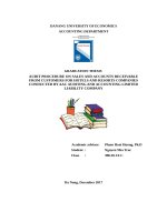 Luận văn kiểm toán khoản mục doanh thu khách sạn tại AAC (tiếng anh)