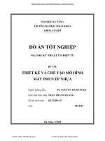 ĐỒ ÁN TỐT NGHIỆP THIẾT KẾ  CHẾ TẠO MÔ HÌNH MÁY PHUN ÉP NHỰA