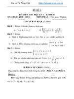 7 đề thi học kì 1 môn toán lớp 10 