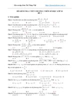 Đề kiểm tra 1 tiết chương 3 môn đại số lớp 10 