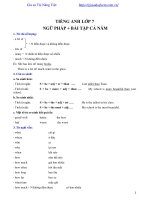 Tài liệu ôn tập tiếng anh lớp 7 cả năm 