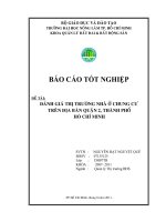 ĐÁNH GIÁ THỊ TRƯỜNG NHÀ Ở CHUNG CƯ TRÊN ĐỊA BÀN QUẬN 2 TP HCM