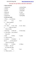 Tài liệu tiếng anh lớp 2 mới nhất 