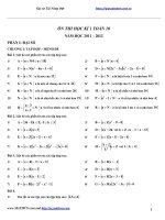 Ôn tập học kì 1 môn toán lớp 10 