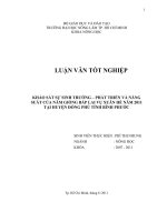 KHẢO SÁT SỰ SINH TRƯỞNG – PHÁT TRIỂN VÀ NĂNG SUẤT CỦA NĂM GIỐNG BẮP LAI VỤ XUÂN HÈ NĂM 2011  TẠI HUYỆN ĐỒNG PHÚ TỈNH BÌNH PHƯỚC 