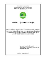   ĐÁNH GIÁ HIỆN TRẠNG CÔNG TÁC QUẢN LÝ MÔI TRƢỜNG TẠI CÔNG TY CP CÀ PHÊ HÒA TAN TRUNG NGUYÊN VÀ ĐỀ   XUẤT BIỆN PHÁP NÂNG CAO HIỆU QUẢ CÔNG TÁC QUẢN LÝ MÔI TRƢỜNG CHO DOANH NGHIỆP    