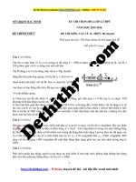 Đề HSG môn vật lý lớp 12 năm học 2015 2016   sở GDĐT bắc ninh   hệ chuyên   file word có lời giải chi tiết 