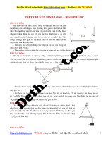 Đề thi olympic vật lý lớp 10   2016 2017   trường THPT chuyên bình long   bình phước   file word có lời giải chi tiết 