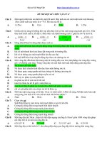 Đề ôn thi học kì 2 môn vật lý lớp 11 