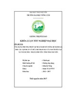 Ứng dụng phương pháp khuyến nông để đánh giá nhu cầu tập huấn và mức độ tham gia của người dân tại xã Tân Hương thị xã Phổ Yên tỉnh Thái Nguyên (Khóa luận tốt nghiệp)