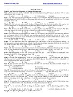 Bài tập trắc nghiệm môn hóa lớp 11 hữu cơ tổng hợp 