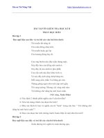 Bài tập đọc hiểu HK2 ngữ văn lớp 11 