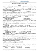 Đề kiểm tra chương 6 môn vật lý lớp 10 