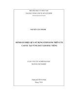 ĐÁNH GIÁ HIỆU QỦA SỬ DỤNG ETHYLENE TRÊN CÂY CAO SU TẠI VÙNG ĐẤT XÁM DẦU TIẾNG   