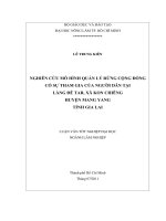   NGHIÊN CỨU MÔ HÌNH QUẢN LÝ RỪNG CỘNG ĐỒNG CÓ SỰ THAM GIA CỦA NGƯỜI DÂN TẠI  LÀNG ĐÊ TAR, XÃ KON CHIÊNG HUYỆN MANG YANG  TỈNH GIA LAI   
