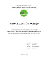 ĐÁNH GIÁ HIỆN TRẠNG MÔI TRƢỜNG,  TÀI NGUYÊN THIÊN NHIÊN  TIỀM NĂNG  PHÁT TRIỂN DU LỊCH SINH THÁI TẠI  KHU DI TÍCH LỊCH SỬ DANH THẮNG VÀ DU LỊCH NÚI BÀ ĐEN  